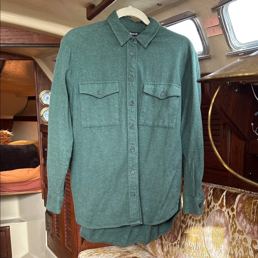 Madewell Green Button Down Shirt